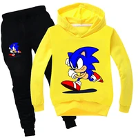 cartoon childrens wear spring and autumn girls sportswear cool childrens hoodie and trousers family boy winter suit boutique