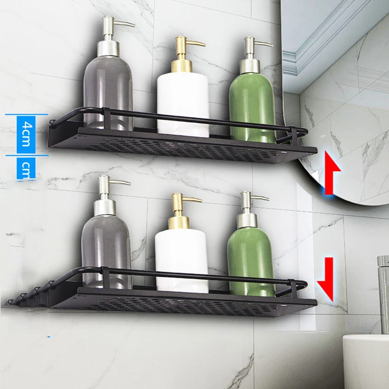 

Современная настенная стойка из нержавеющей стали для хранения туалетных принадлежностей