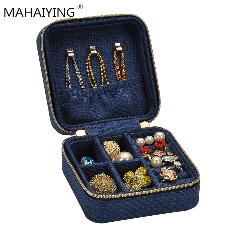 Корейская версия портативной шкатулки для ювелирных изделий простая зеленая