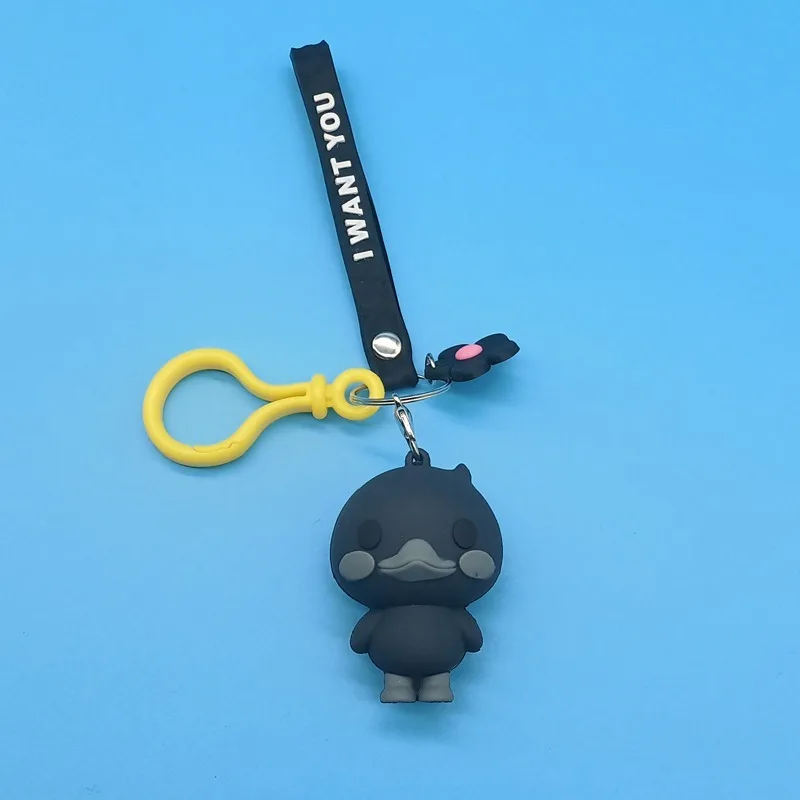 

Cartoon duck key chain PVC soft rubber silicone 3D 3D duckling mobile phone pendant key chain