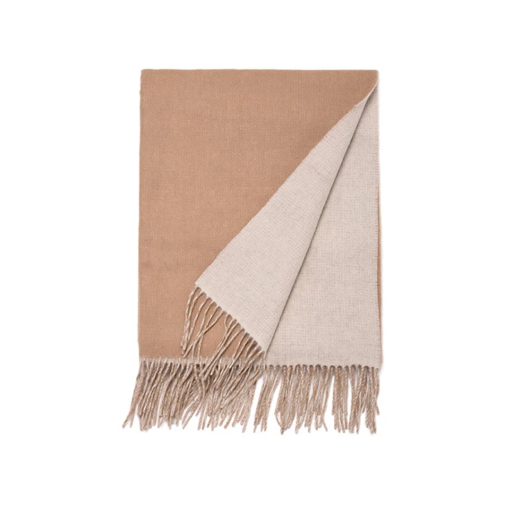 CAVME Double Color Woolen Long Scarf Winter Fashion Wool Scarves for Ladies Couples Patchwork Gift for CUSTOM LETTERS 70*20cm - Цвет: CAVME 4