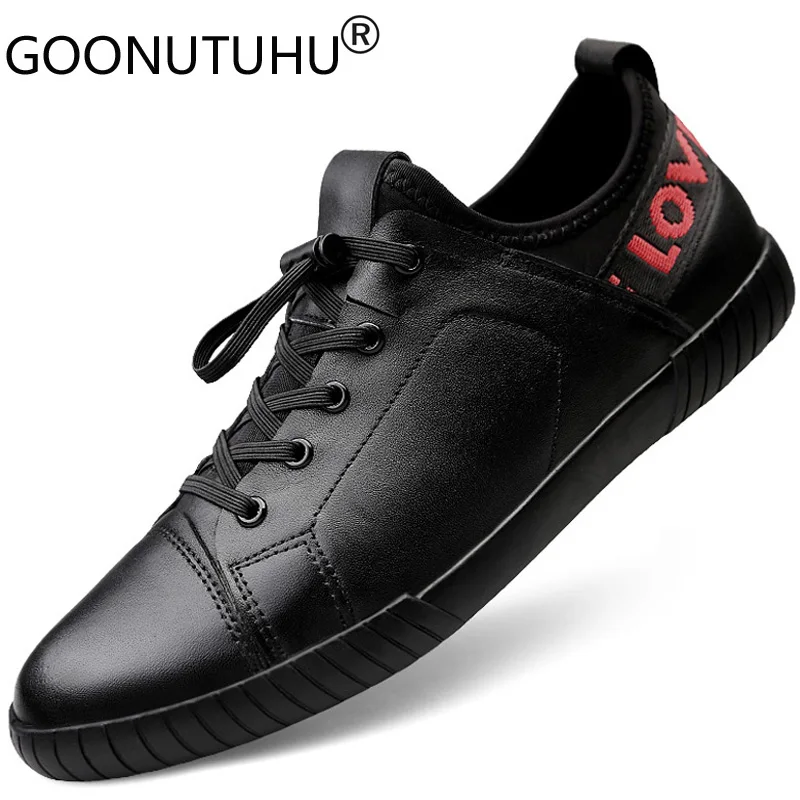 Кроссовки мужские из натуральной воловьей кожи модная повседневная