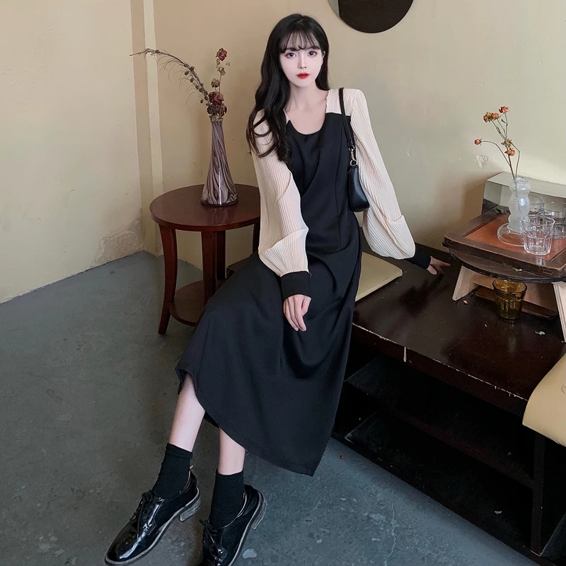 

Женское шифоновое платье с длинным рукавом, размеры до 4XL