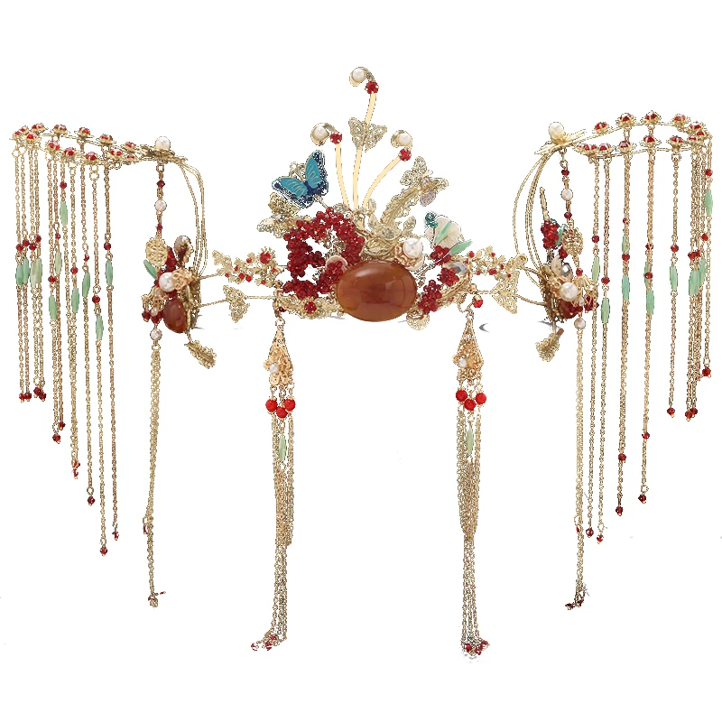 Головной убор для невесты китайский рокхоппер шаг рулон волос кисточка старая