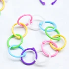 500 шт., пластиковые кольца с листьями для блокнота