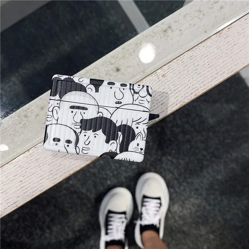

Funny Portrait painting Case For Apple Airpods Pro Cover Fashion Cute Silicone Earphone Charging Case Box For Airpods 1 2 Funda