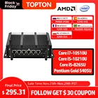 Topton промышленный Мини ПК Intel Core i5 10210U i710510U 6 Lans брандмауэр маршрутизатор Pfsense сервер 2 * RS232 4 * USB3.0 HDMI 4G3G AES-NI