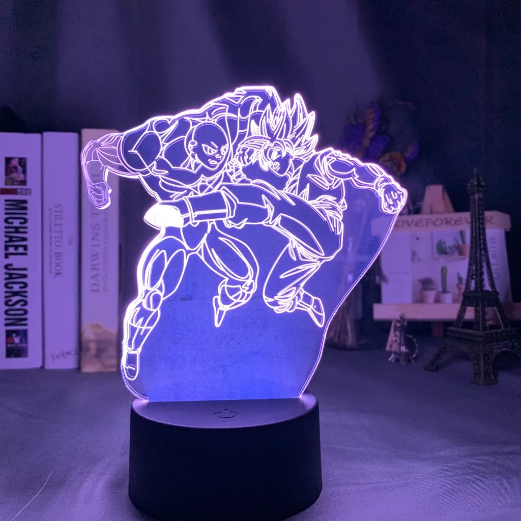 

3D Lamp Goku VS Jiren Figure Kids Bedroom Decor Light Child Birthday Anime Gift Led Night Light Gadget bedroom decor neon sign