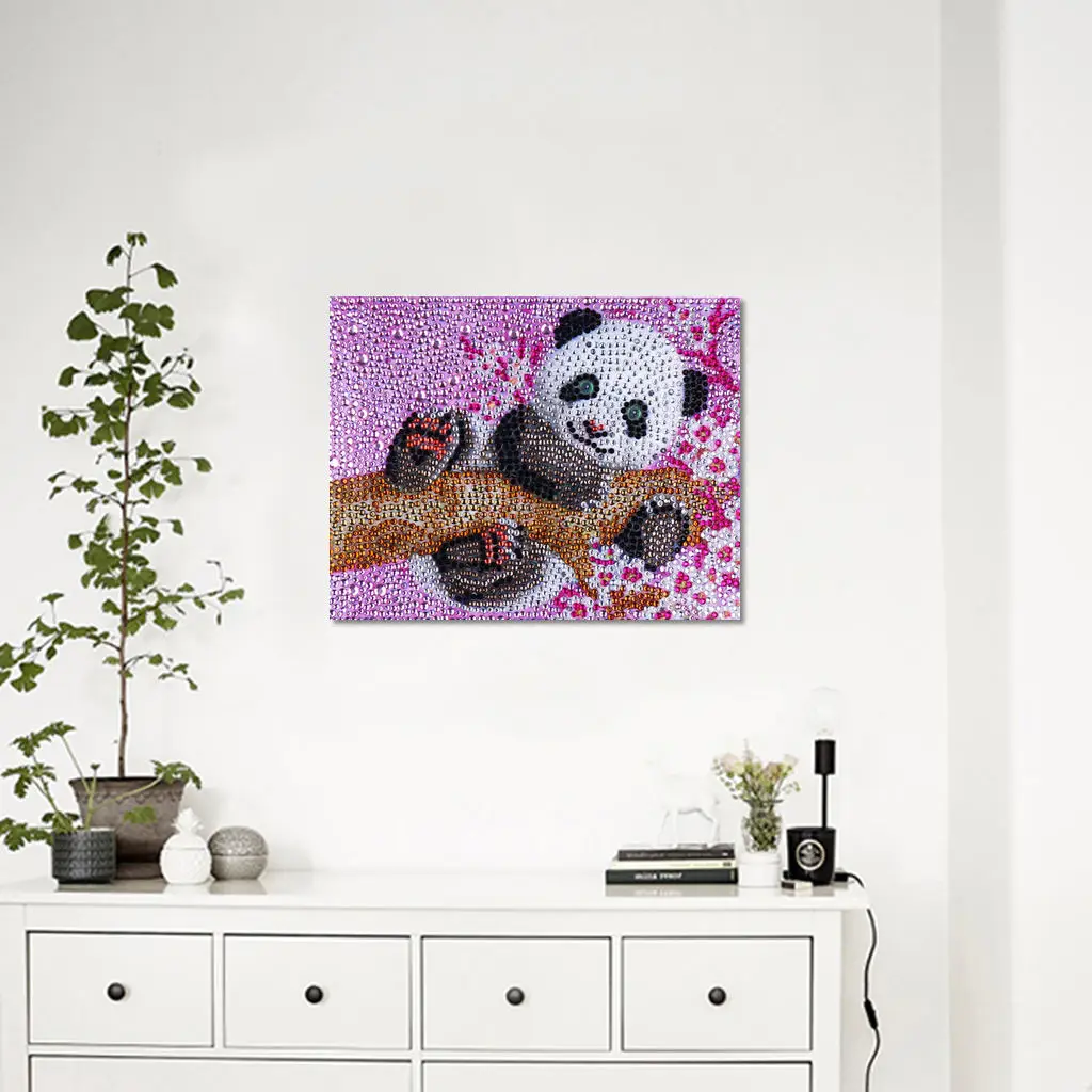 

1 Set 5D Diamond Panda Pattern Painting Cross Stitch Kits For Home Ornament