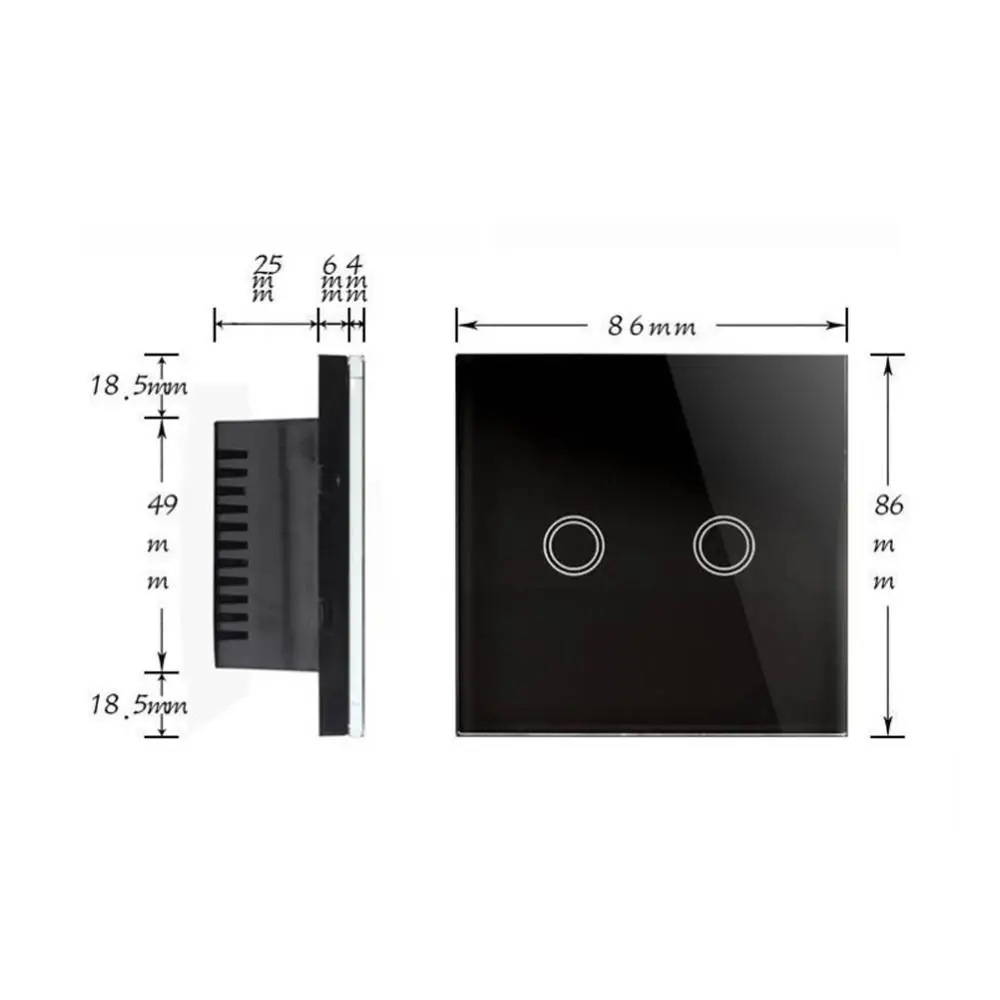 Практичный 220 В стандарт ЕС роскошная стеклянная панель Домашний Светильник
