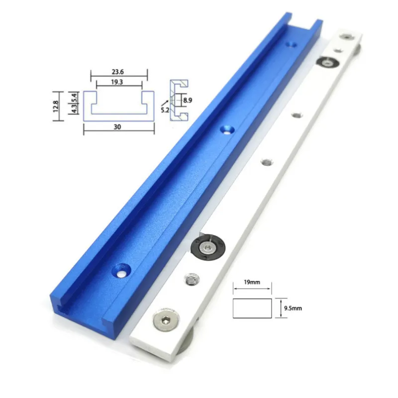 Woodworking Aluminum Alloy Miter Track Slot + Miter Slider Bar for Table Saw + Miter Gauge Rod + T Track Slot + Workbench DIY Tools image 3
