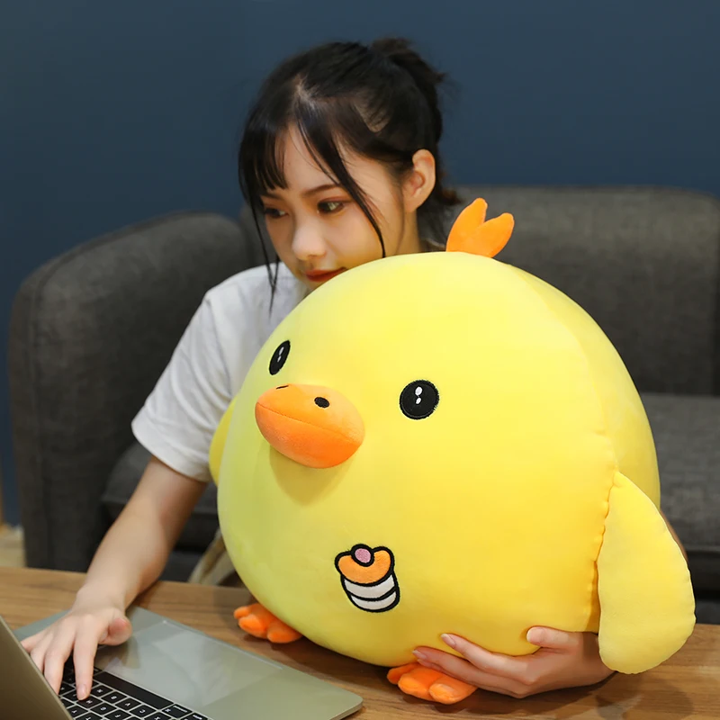 

Cute rhubarb chicken plush pillow toy soft stuffed animal chicken pillow cushion furniture decoration children's toy gift