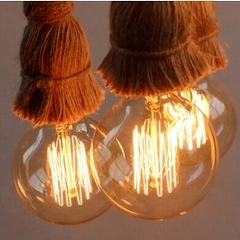 Винтажный подвесной светильник в стиле лофт винтажный индустриальный трос с 6