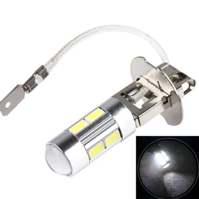 

2 PCS H3 5W High Power LED 6000K White for Car DRL Fog Light Headlight Bulb 12V