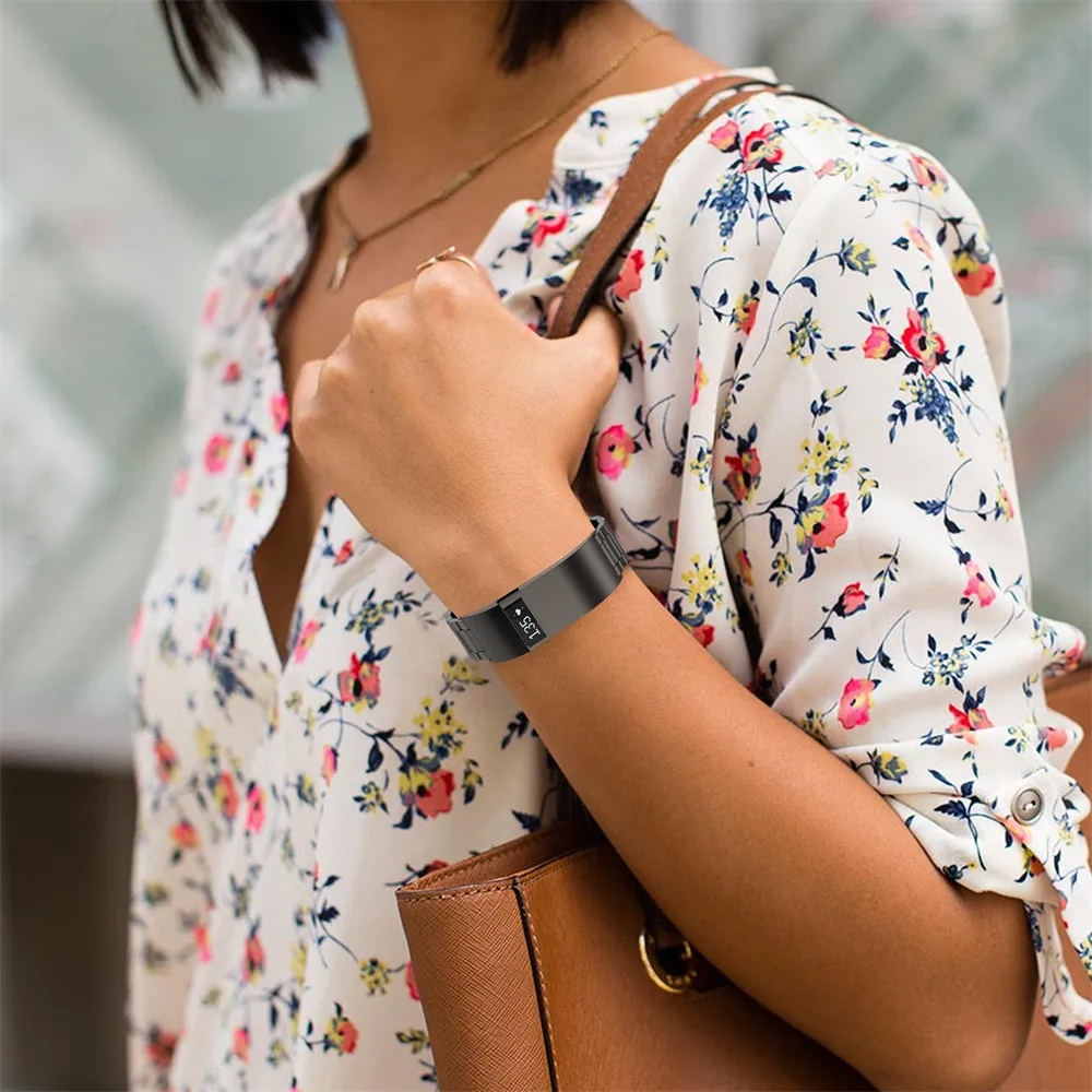 Сменный ремешок ловушка из нержавеющей стали Браслет для Fitbit charge HR наручных