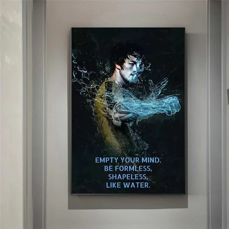

Modern Bruce Lee Motivational Canvas Painting Film Posters and Prints Wall Art Pictures for Living Room Home Decoration Cuadros