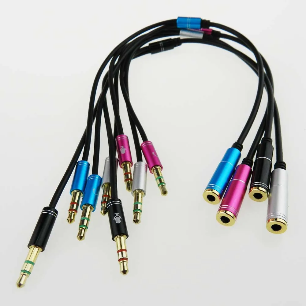 

Laptop headset 2-in-1 conversion line Mobile phone headset microphone audio 1: 2 adapter two female