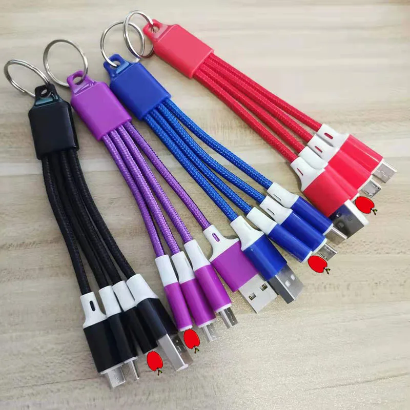 

Кабель USB Type-C 3 в 1, короткое зарядное устройство для телефона iPhone 12, 11, XS, X, XR, провод для быстрой зарядки для Huawei, Xiaomi, Redmi, Samsung, зарядное устройс...