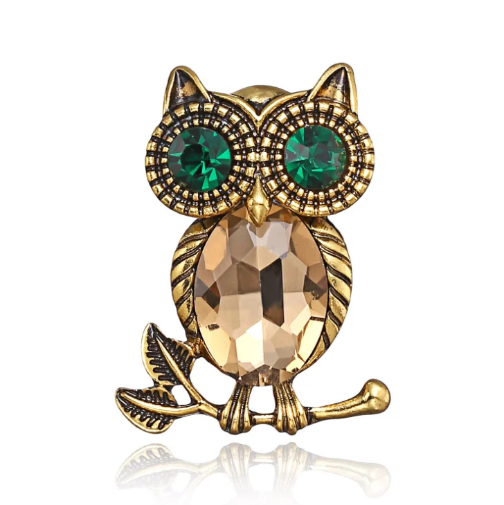 Новинка 2020 модная винтажная корсажная брошь в стиле ретро со стеклянным