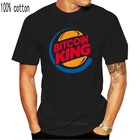 Bitcoin King забавная футболка Для мужчин футболка гамбургер монета Биткоин криптовалюты Hodl подарок стиль; Новинка; В стиле ретро; С круглым вырезом Футболка