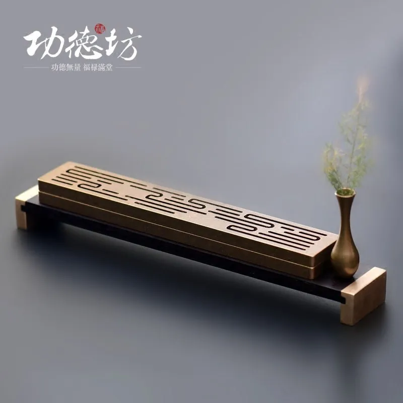 

Tea Ceremony Incense Holder Incense Box Home Incense Burner Indoor Pure Copper Incense Burner Antique Gift Decorative Gift