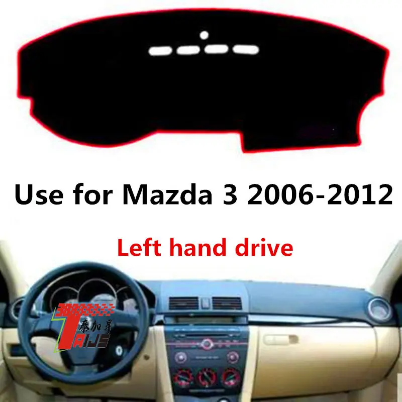 Чехол Taijs для приборной панели автомобиля с левым рулем Mazda 3 2006 2012 защита от