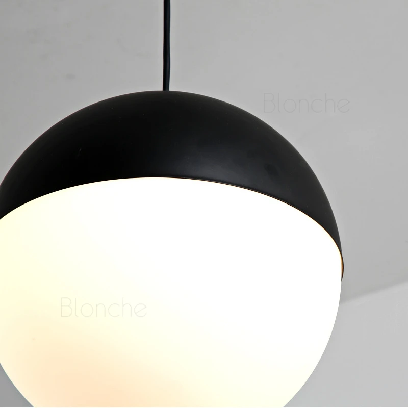 Lámparas colgantes con bolas de cristal de estilo nórdico, color negro, para Loft, cocina, sala de estar, dormitorio, Lustre, 15/20cm