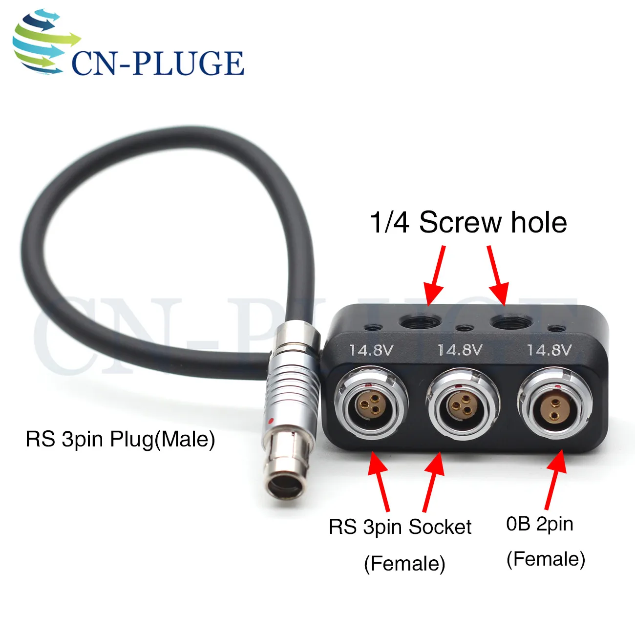 RS 3pin штекер до 0B 2 pin + rs женский концентратор переходник разветвитель для