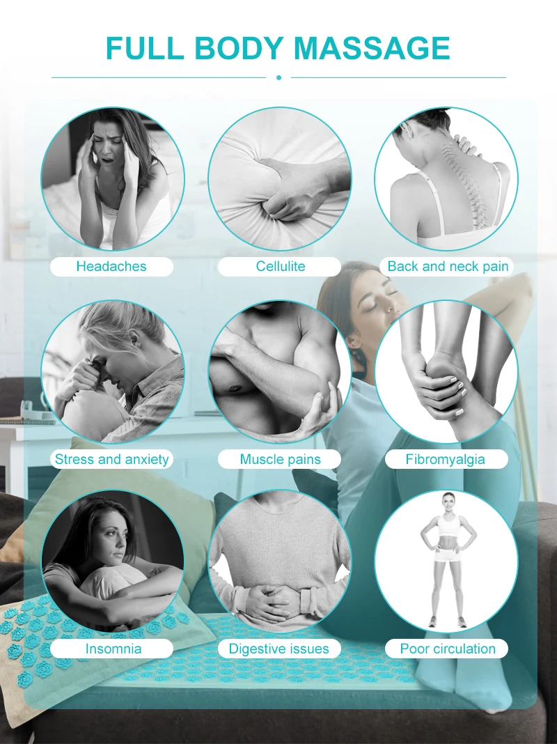 

Acupuncture massage mat Flax coconut palm yoga mat Acupoint massage mat Acupuncture mat Sports mat Acupuncture pillow Meditation