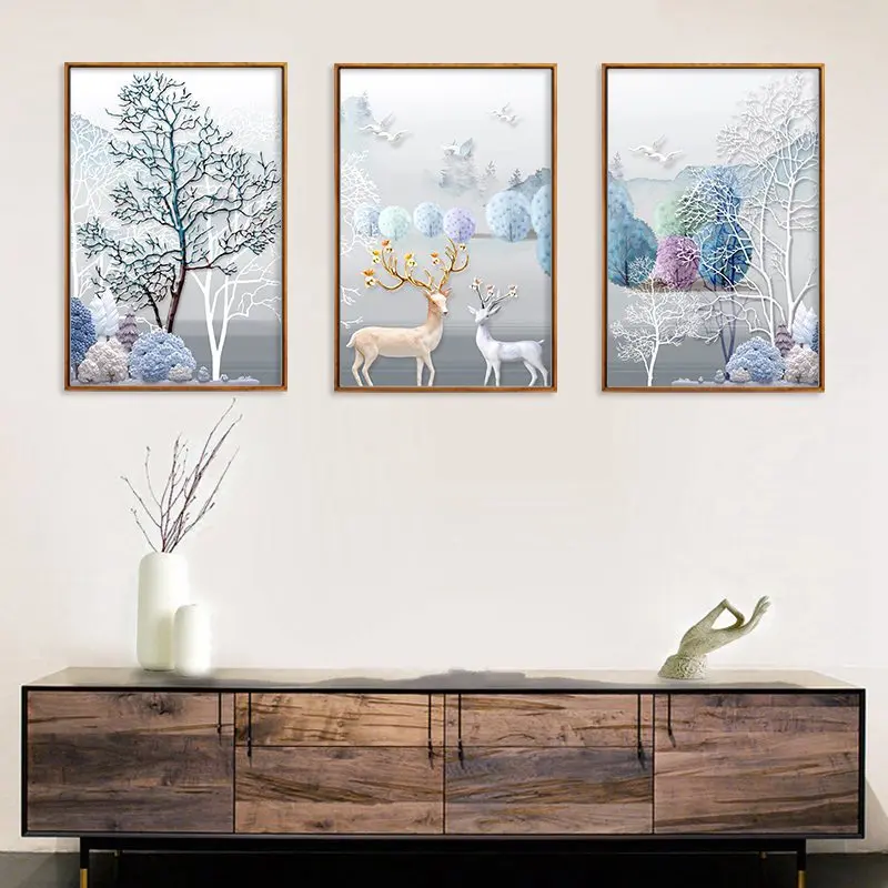 

Animal Canvas Printings Unframed Retro and Nostalgic Anime Poster Set Minimalist Vintage Room Decor Living Room Decoration