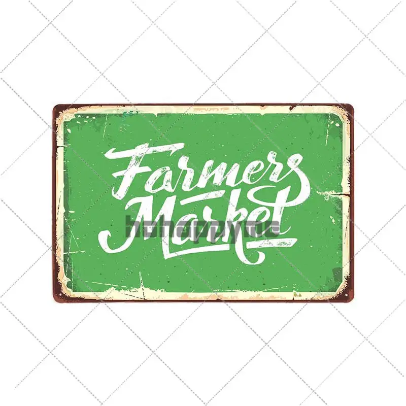 Задний фон с изображением фермы фотография ретро-пластина металлическая стена