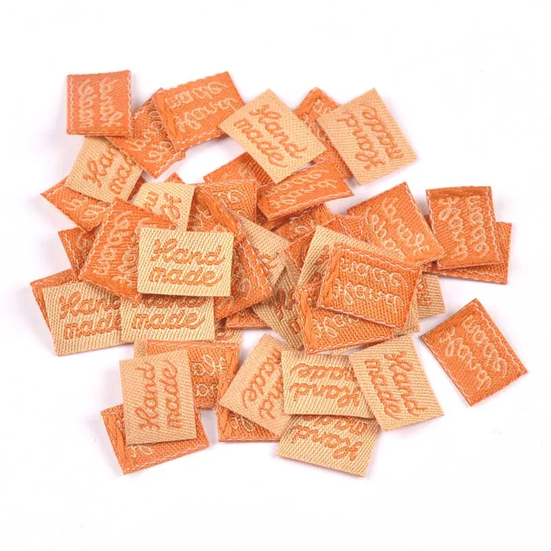 100 шт. ярлыки для одежды ручной работы с тиснением DIY этикетки типа флажок Швейные