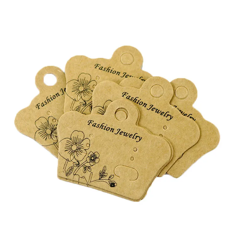 Серьги карты Вмещает 5x4 см крафт-бумага корона формы ювелирные изделия 100 шт./лот