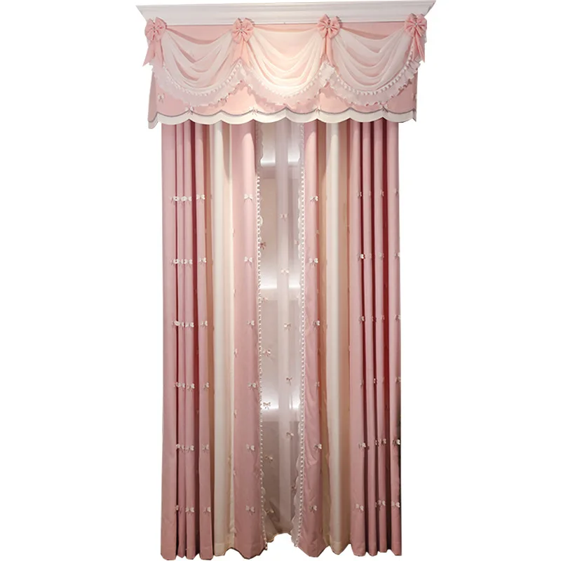 Simple Modern Princess Wind Butterfly Embroidery Children Shading Curtains for Living Dining Room Bedroom. | Дом и сад