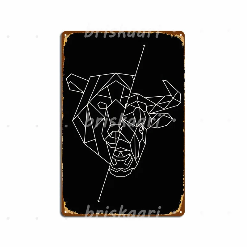 Биржа медведь и бык металлические знаки кино настроить гараж плакаты | Дом сад