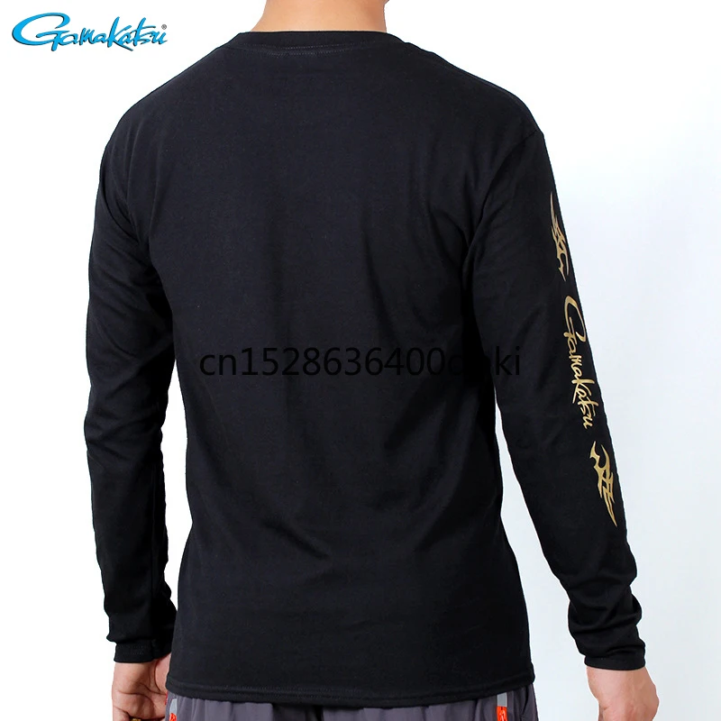 

Gamakatsu Spring Autumn Fishing Tshirt Long Sleeve Round Neck Breathable Fishing Top Quick Drying Anti-UV Clothing For Fishing