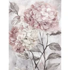 Цветок розовый серый цветочный нордический DIY Вышивка крестиком 11CT наборы рукоделие Набор для рукоделия печать холст хлопок продажа