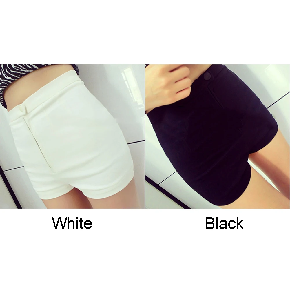 

Slim Fit Summer Stretchy Casual Shorts Party High Waist Cotton Blend Beach Solid Women
