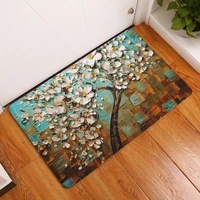 2017 modern 3d painting flower trees carpets anti slip bedroom kitchen floor mat outdoor rugs front door mats non slip doormats
