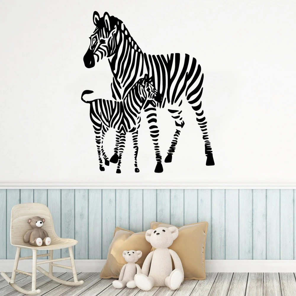 Изысканные настенные наклейки Зебра домашний декор для девочек наклейка спальни
