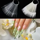 Набор прозрачных накладных ногтей, 40 шт.компл., Типсы для искусственных ногтей, цветные карточки, акриловые таблицы для практики, Палитра инструментов для демонстрации практики, Новинка