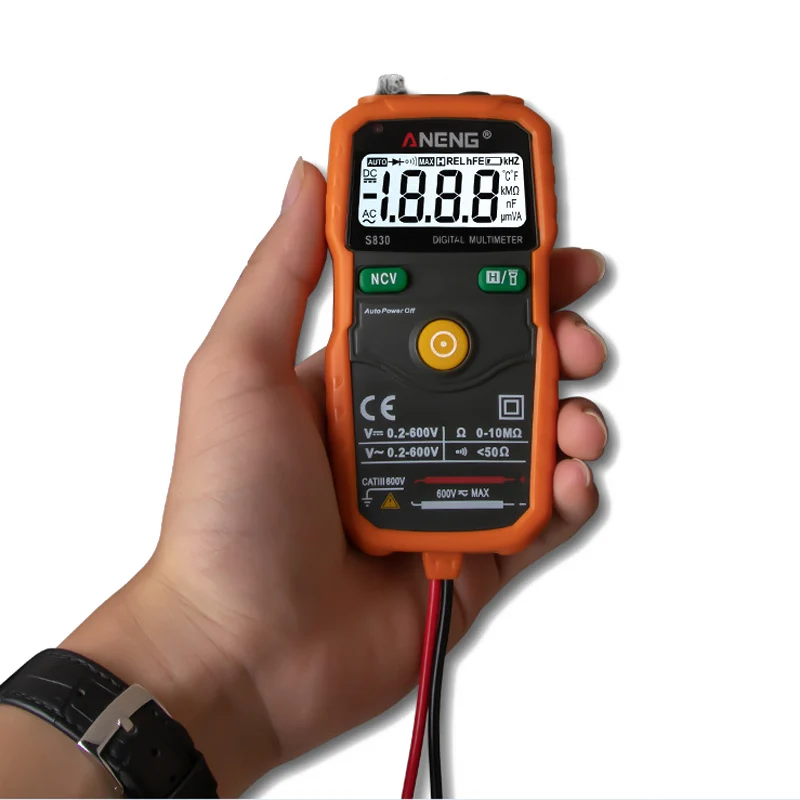 

Digital Handheld Multimeter Tester Portable Ammeter Voltmeter Frequency NCV Electrician's Tool Household Line Inspection Tools
