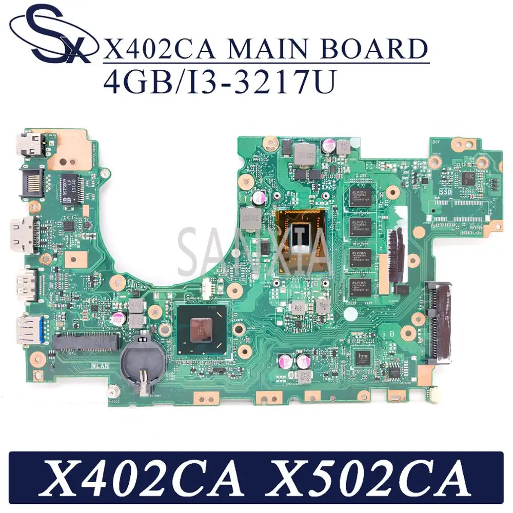 

KEFU X402CA Laptop motherboard for ASUS X502CA X502C X402C original mainboard 4GB-RAM I3-3217U CPU