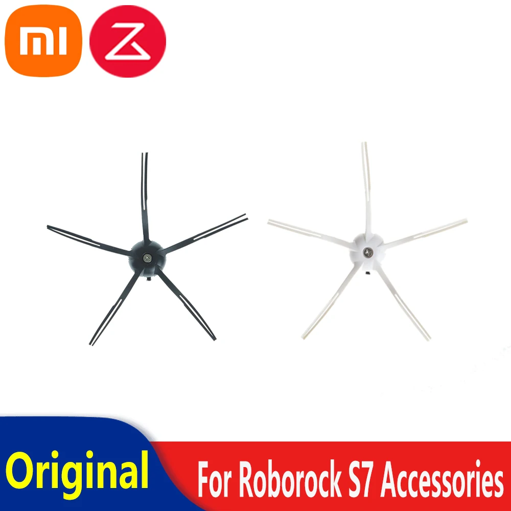 

Аксессуары для боковой щетки Xiao Mi Roborock S70 S75, мягкий резиновый материал, белый/черный, подходит для Roborock S7, оригинал