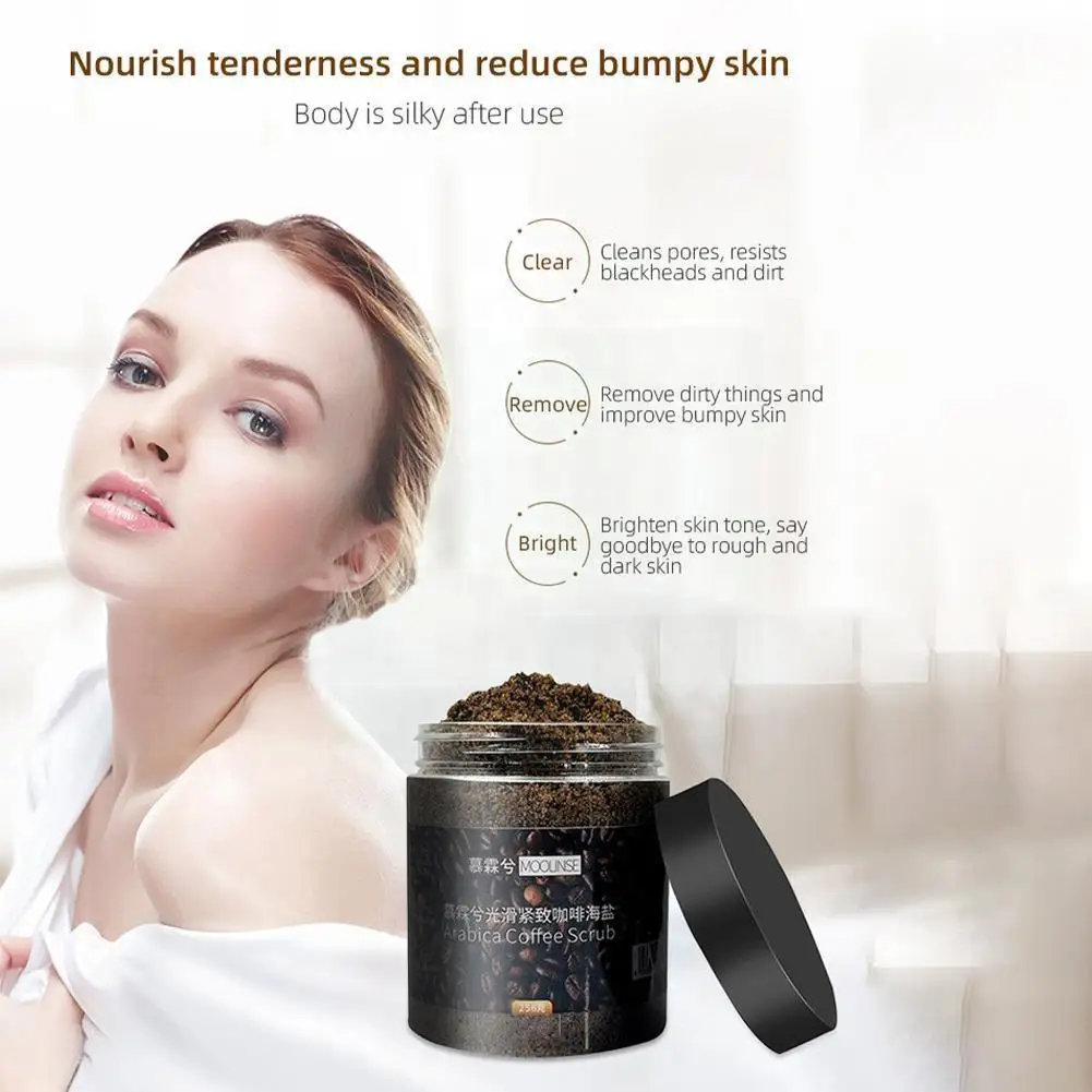 

256g Face And Body Scrub Skin Whitening And Arabica Coffee Body Scrub Natural Exfoliating W8d6