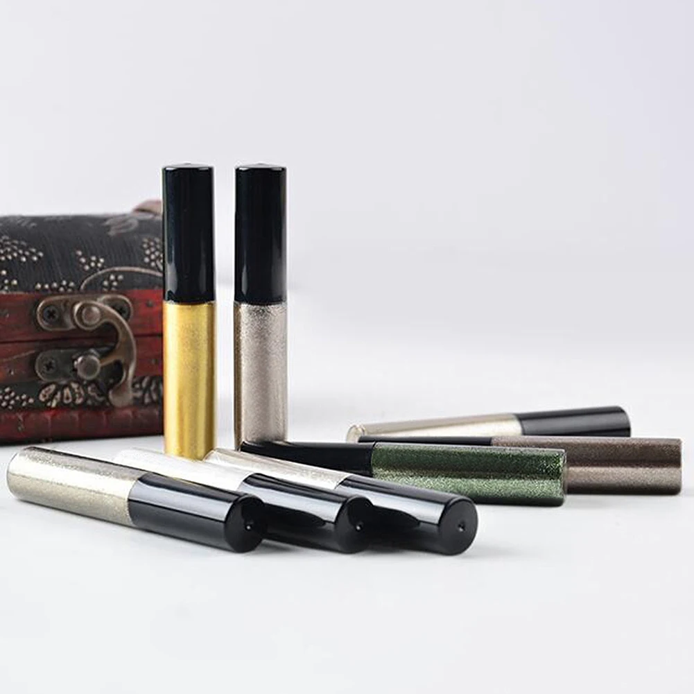 Модная жидкая блестящая подводка для глаз из белого золота водостойкая стойкая