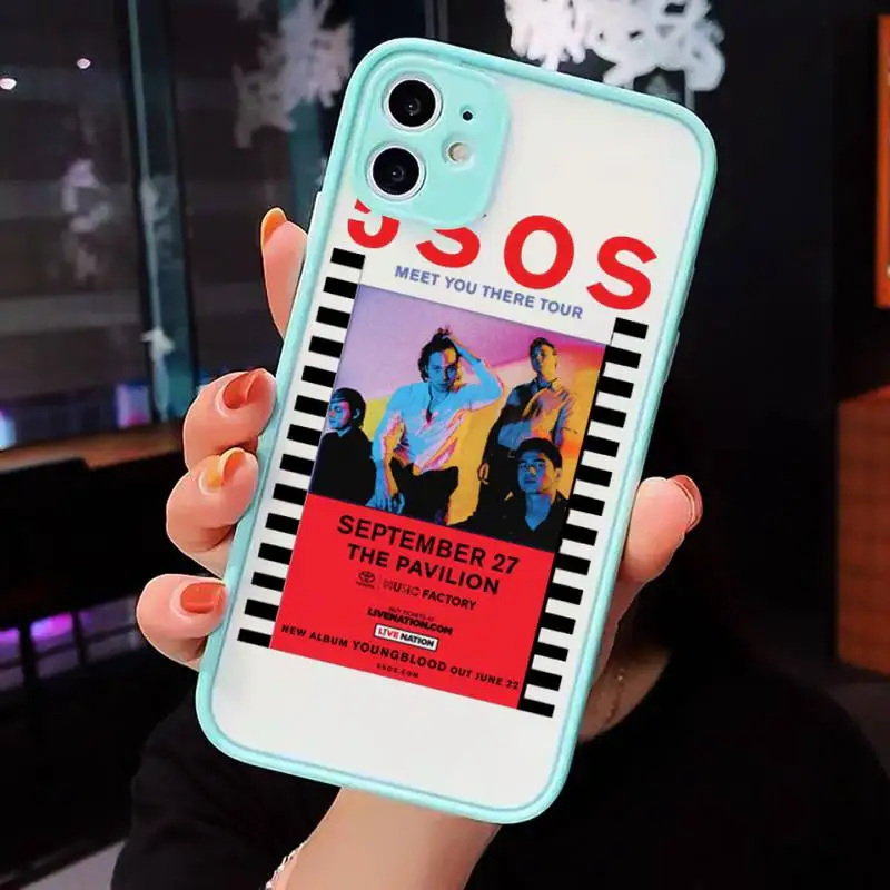 

5SOS band 5 seconds of summer luxury design Phone Case matte transparent For iphone 7 8 11 12 plus mini x xs xr pro max cover