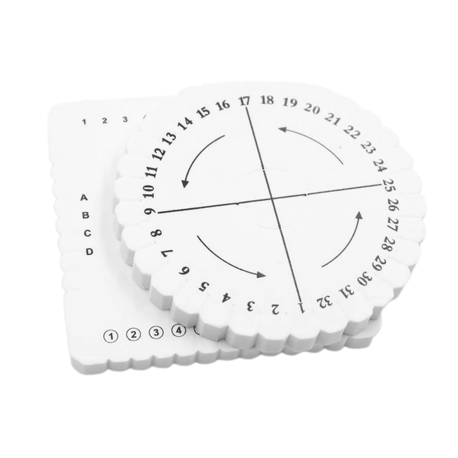 

2 Set Round Square Kumihimo Beading Cord Disc Disk Braiding Plate Handmade DIY Bracelet Braided Weaving Board