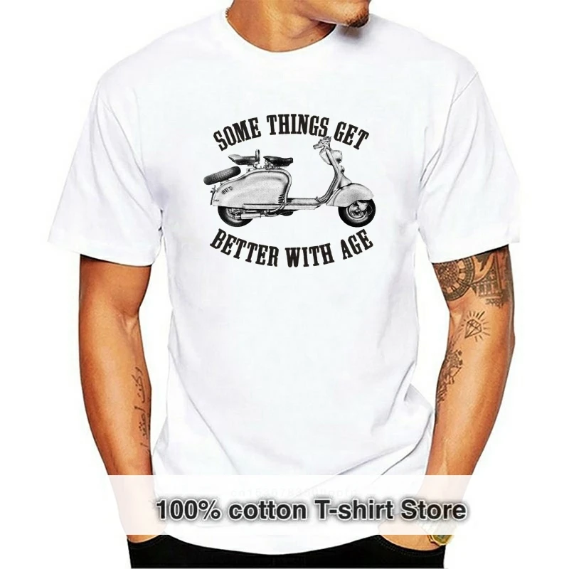 

Camiseta clásica para hombre camisa con ilustración de detalles finos lambetta 2018 novedad de 1956