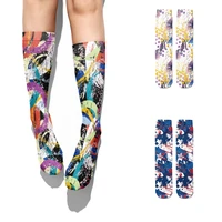 fashion punk trend cotton socks for women street skateboard compression socks casual high ankle breathable autumn female socks